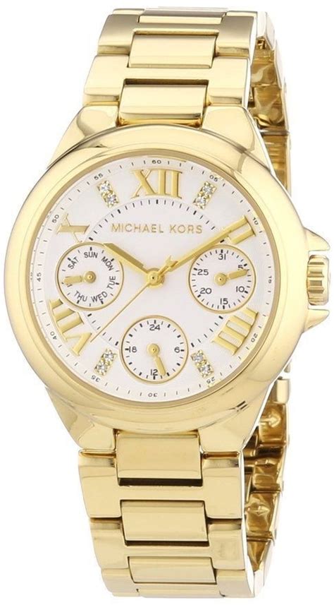 michael kors damenuhr quarz mk5759|Michael Kors Mini Camille GMT White Dial Gold.